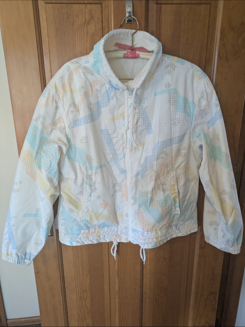Lightweight Vintage Windbreaker Jacket in Pastel Multi